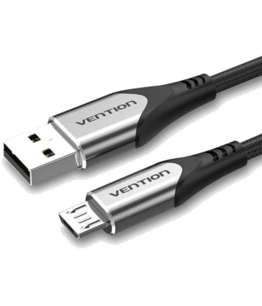 Cable usb 2.0 vention coahf/ usb macho - microusb macho/ 1m/ gris