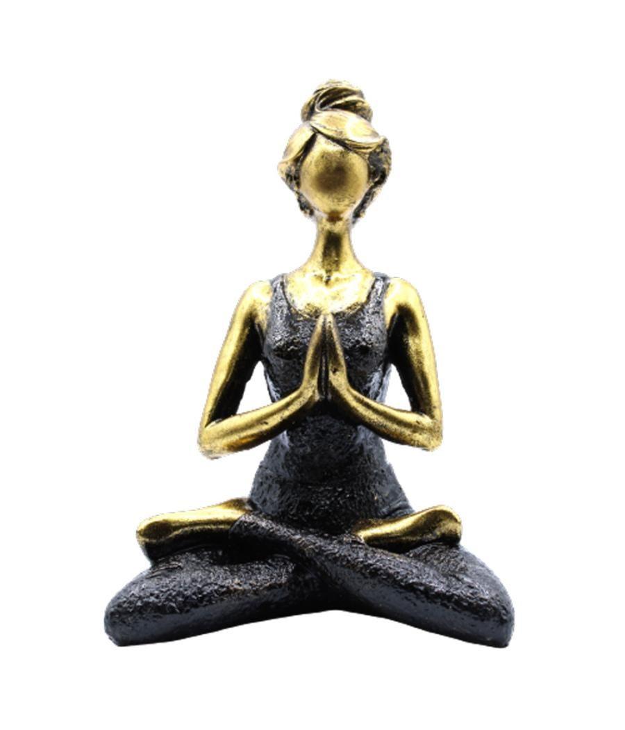 Yoga Lady Figure - Bronze & Black 24cm