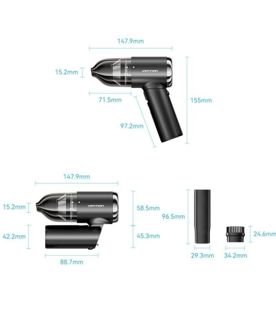 Aspirador de mano con batería vention krab0/ autonomía 20 min