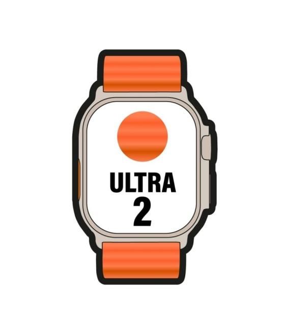 Apple watch ultra 2/ gps/ cellular/ 49mm/ caja de titanio/ correa ocean naranja