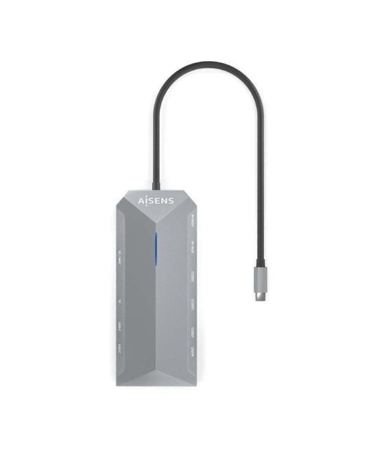 Docking usb tipo-c aisens asuc-12p005-gr/ 2xhdmi/ 3xusb/ 2xusb tipo-c/ 1xrj45/ 1xaudio/ 1xlector tarjetas/ 1x jack/ 1xusb tipo-c