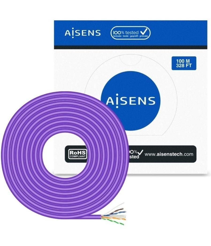 Bobina de cable rj45 awg23 utp aisens a135-0747 cat.6/ lszh/ 100m/ violeta