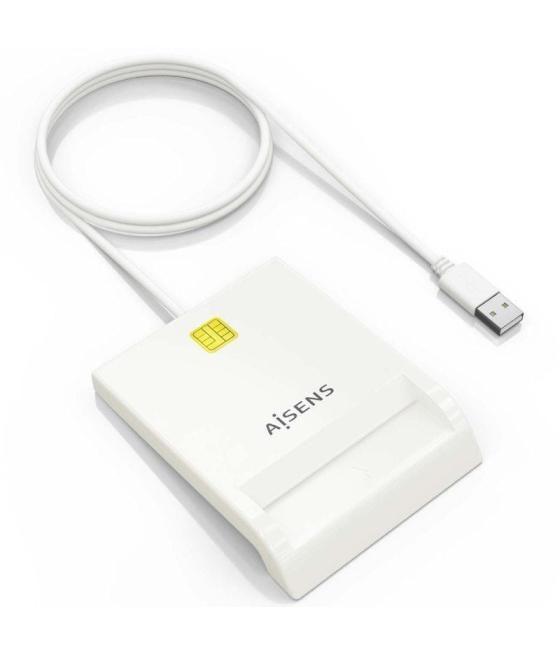 Lector de dni y tarjetas aisens ascr-sn07-w/ blanco