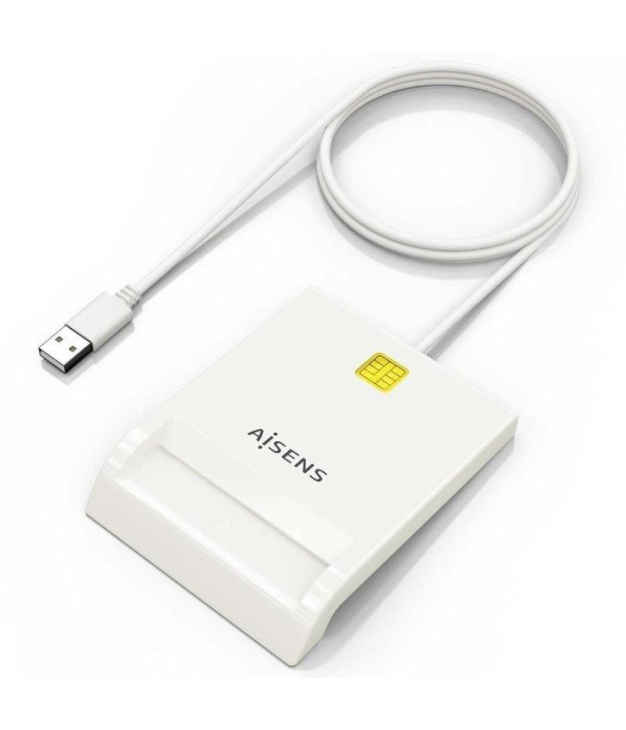 Lector de dni y tarjetas aisens ascr-sn07-w/ blanco
