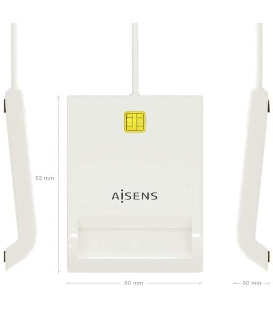 Lector de dni y tarjetas aisens ascr-sn07-w/ blanco
