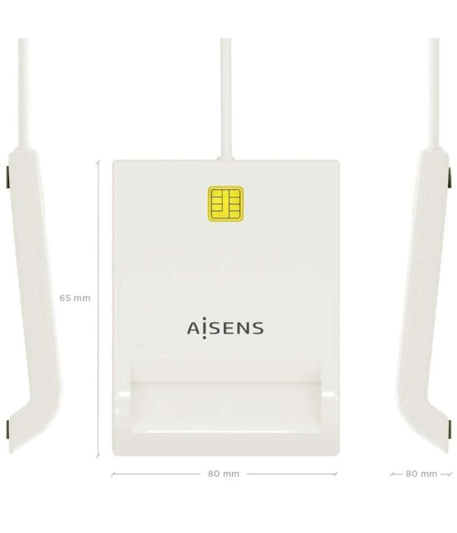 Lector de dni y tarjetas aisens ascr-sn07-w/ blanco