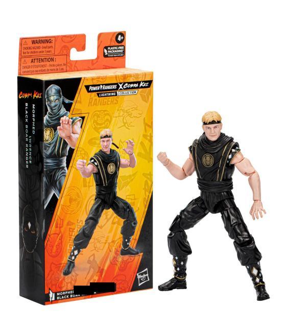 Figura hasbro power rangers x cobra kai lightning collection morphed johnny lawrence black ranger