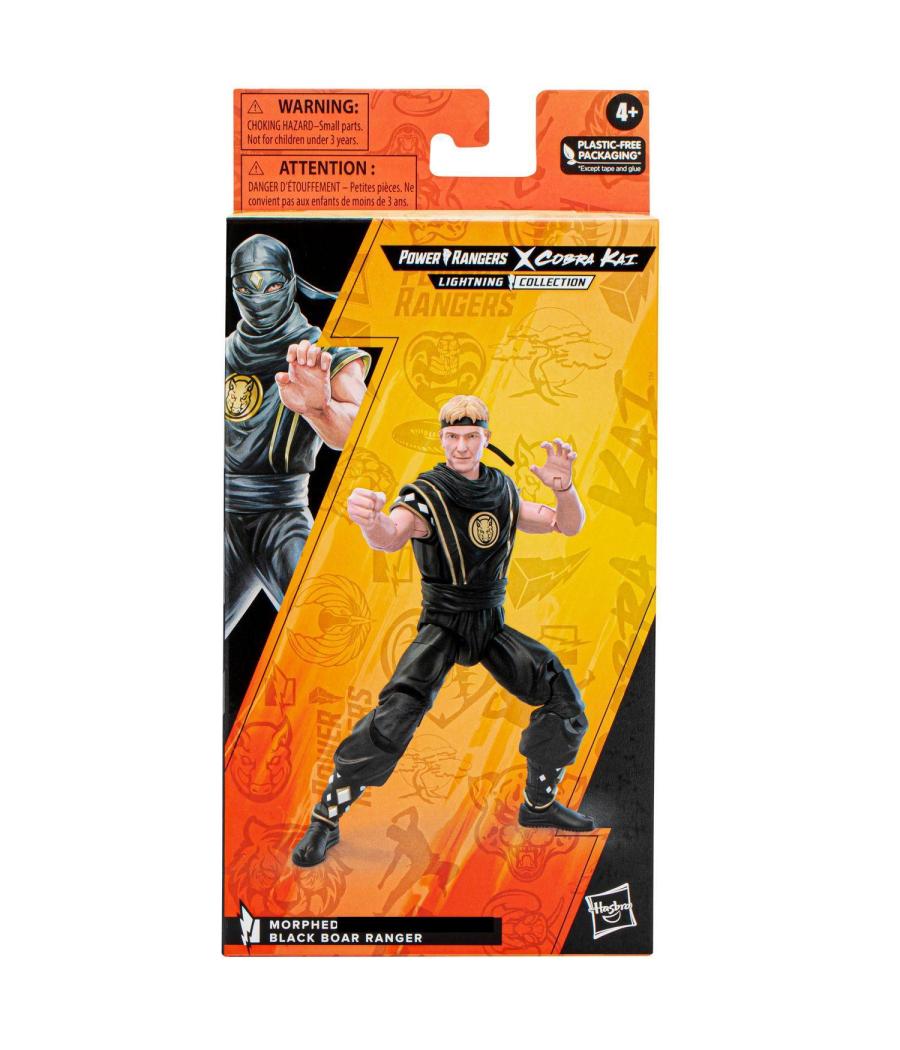 Figura hasbro power rangers x cobra kai lightning collection morphed johnny lawrence black ranger