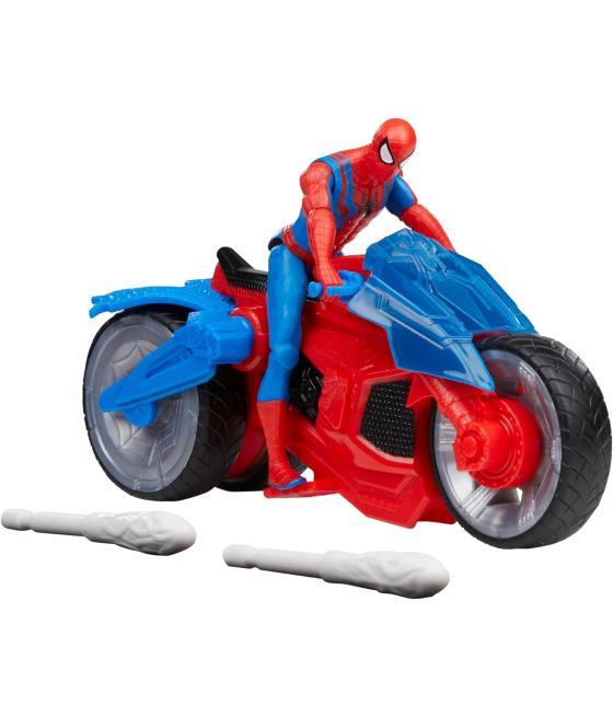 Figura hasbro marvel spider man moto arácnida