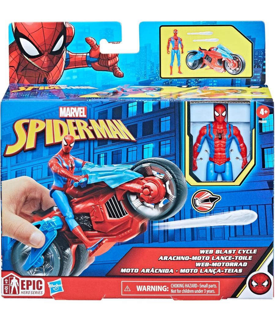 Figura hasbro marvel spider man moto arácnida