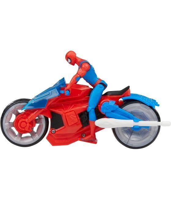 Figura hasbro marvel spider man moto arácnida