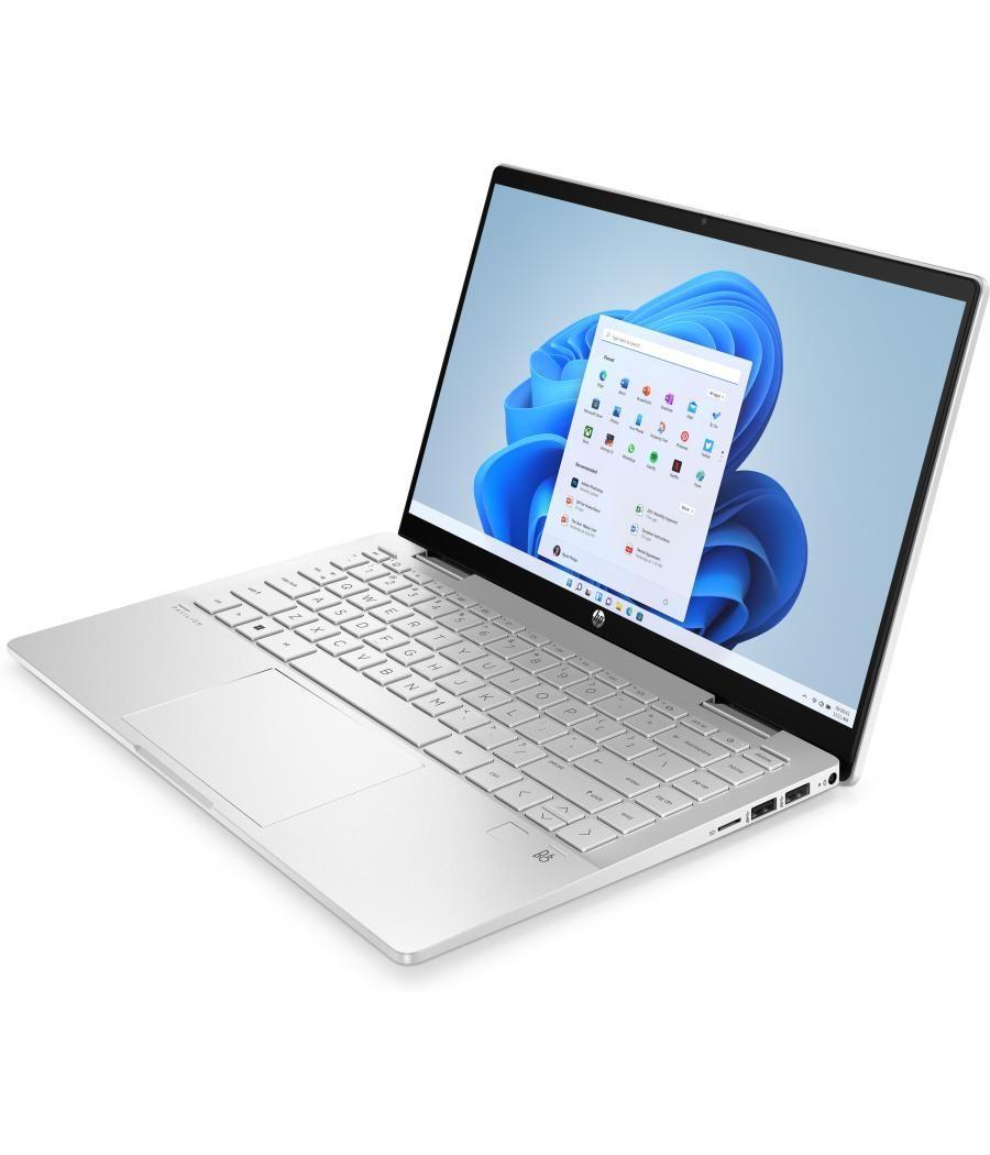 Portatil hp pavilion x360 14 - ek1033ns - i7 - 1355u - 14pulgadas - tactil - 16gb - ssd512gb - w11 - plata natural