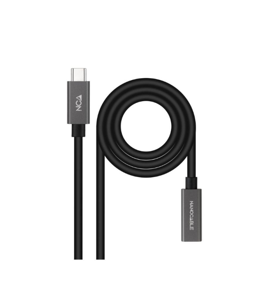 Cable usb-c 3.2 gen2x2 20gbps 3a 4k usb-c/m usb-c/h 0.5 m negro nanocable