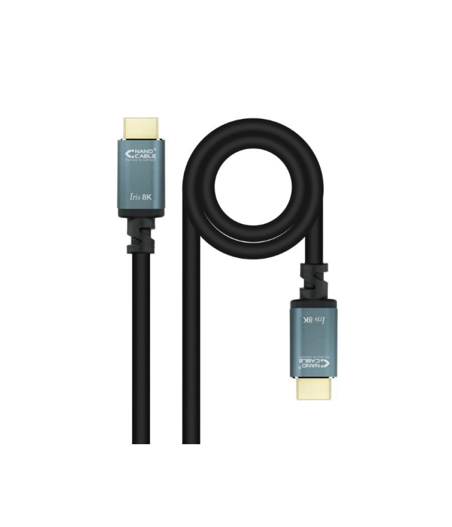 Cable hdmi v2.1 iris 8k tipo a/m-a/m negro 10 m nanocable