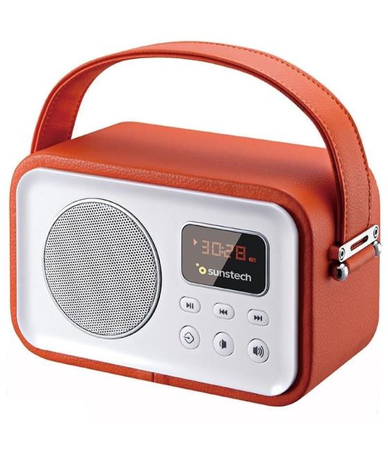 Radio portátil sunstech rpbt450/ roja