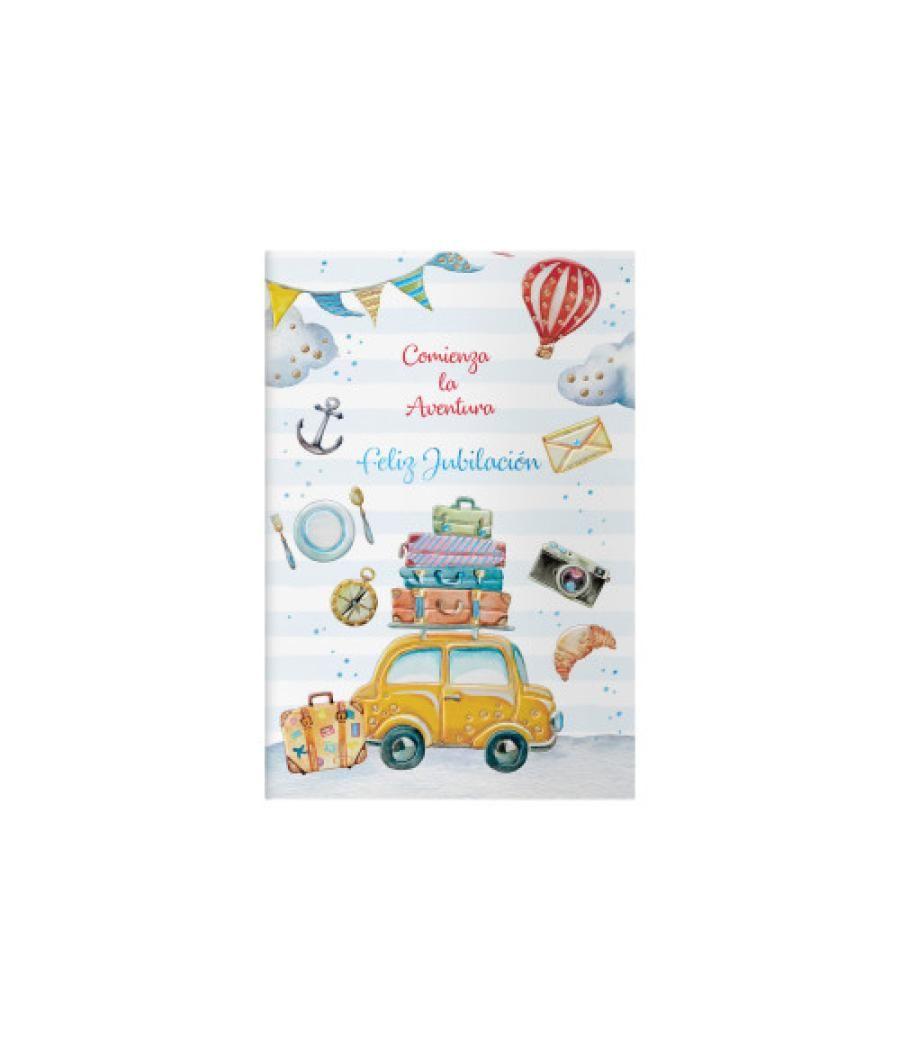 Pack 6 tarjetas de felicitación jubilación - tamaño 11,5 x 17 cm - modelo vacaciones dohe 70079