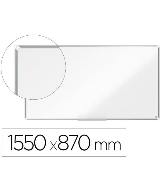 Pizarra blanca nobo premium plus acero vitrificado formato panoramico 70\" magnética 1550x870 mm