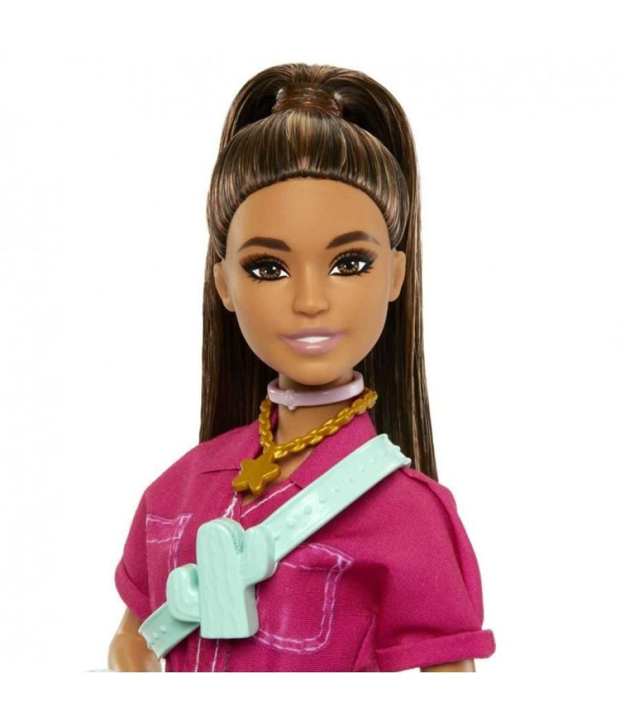 Muñeca barbie mattel mono rosa