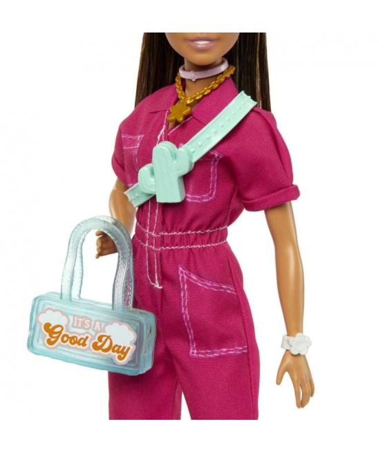 Muñeca barbie mattel mono rosa