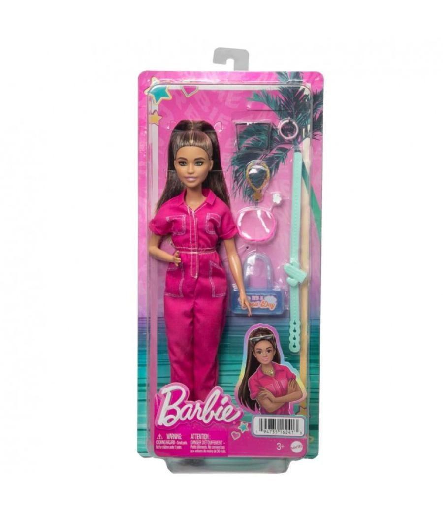 Muñeca barbie mattel mono rosa