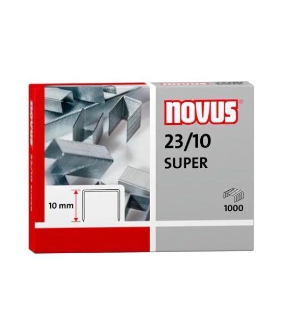 Novus grapas 23/10 super para grapadoras de gruesos caja de 1000 galvanizadas