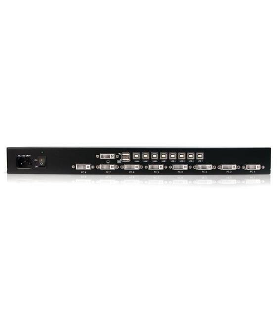 StarTech.com Conmutador Switch KVM 8 Puertos de Vídeo DVI USB 2.0 USB B - 1U Rack Estante