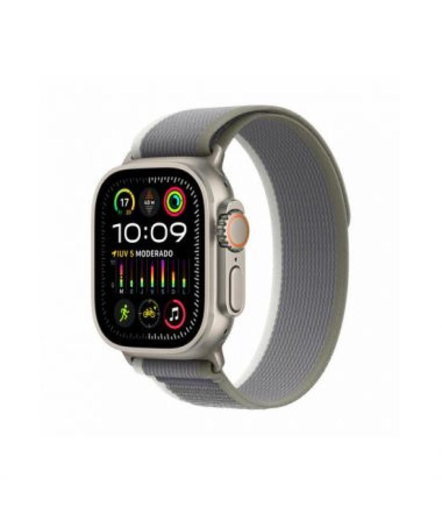 Watch ultra 2 gps + cellular, 49mm titanium case with green/grey trail loop - s/m