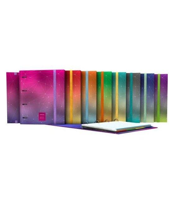 Grafoplás cuaderno 80h 4º 90gr 4x4mm tapa pp unequal metallic surtido