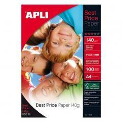 Papel Fotográfico Apli 11804/ DIN A4/ 140g/ 100 Hojas/ Brillante - Imagen 1