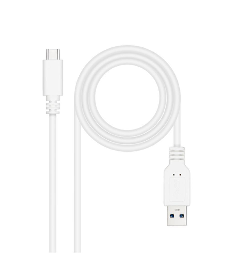 Cable usb 3.1 gen2 10gbps 3a usb-c/m-a/m blanco 2m