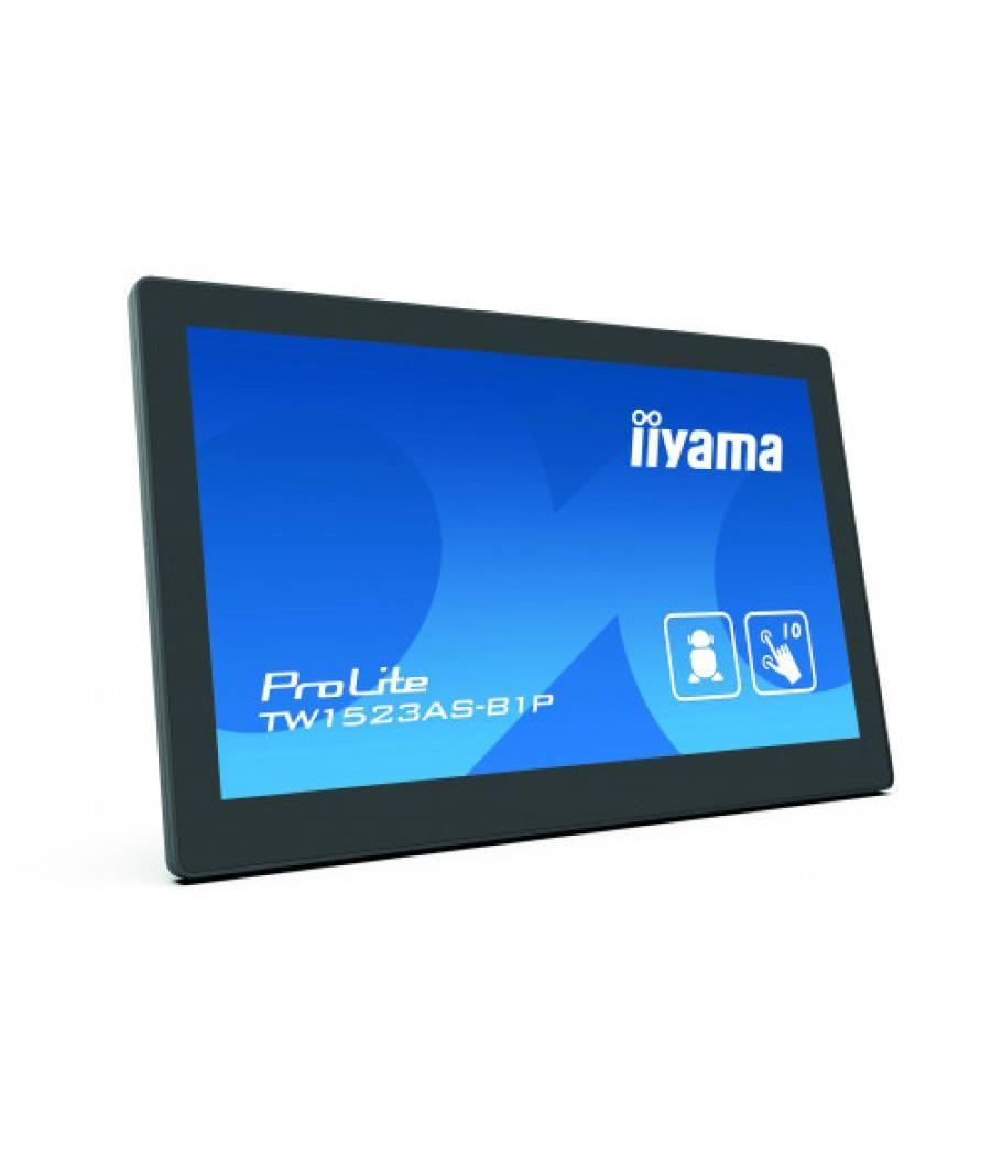 Panel pc iiyama 15.6" tactil 10p / android 8.1 / 1920x1080 / 385cd/ 1000:1/ poe / wifi / mm / bt 4.0 / micro-sd slot (tw1523ac-b