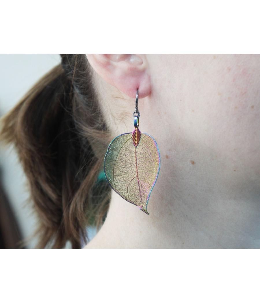 Pendientes - Hoja de valor - Multicolor