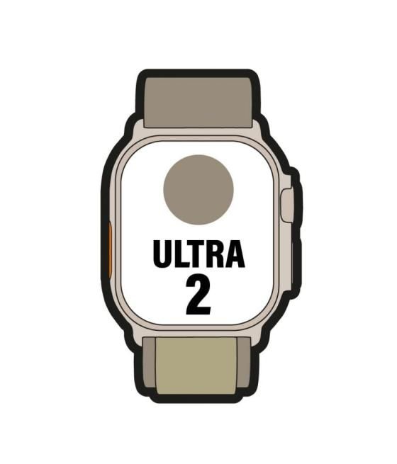 Apple watch ultra 2/ gps/ cellular/ 49mm/ caja de titanio/ correa loop alpine verde oliva l grande