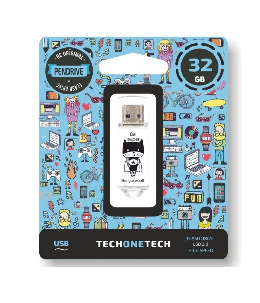 Pendrive 32GB Tech One Tech Be Super USB 2.0 - Imagen 1