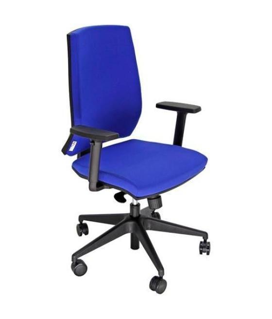 Unisit silla larissa giratoria sincro c/ruedas (incluye brazos) tejido azul