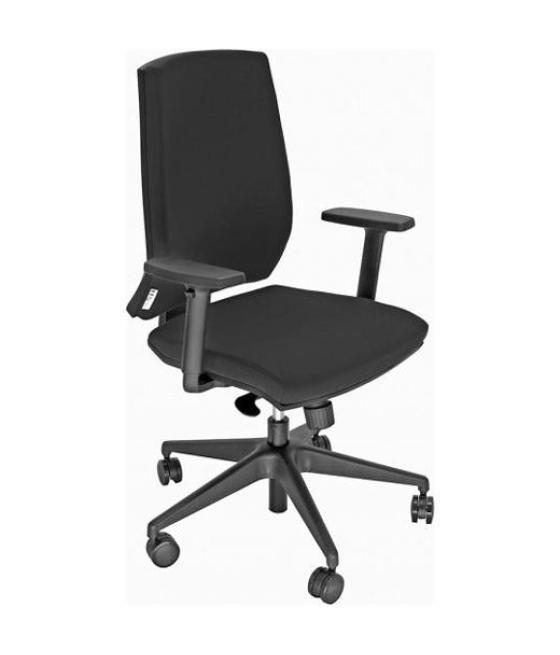 Unisit silla larissa giratoria sincro c/ruedas (incluye brazos) tejido negro