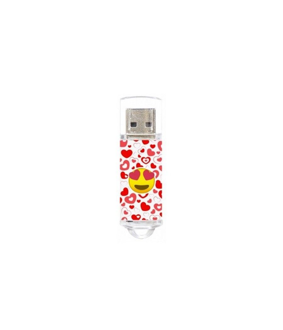 Pendrive 16GB Tech One Tech Emojis Heart Eyes USB 2.0 - Imagen 2