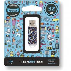 Pendrive 32GB Tech One Tech Kaotic Dark USB 2.0 - Imagen 1