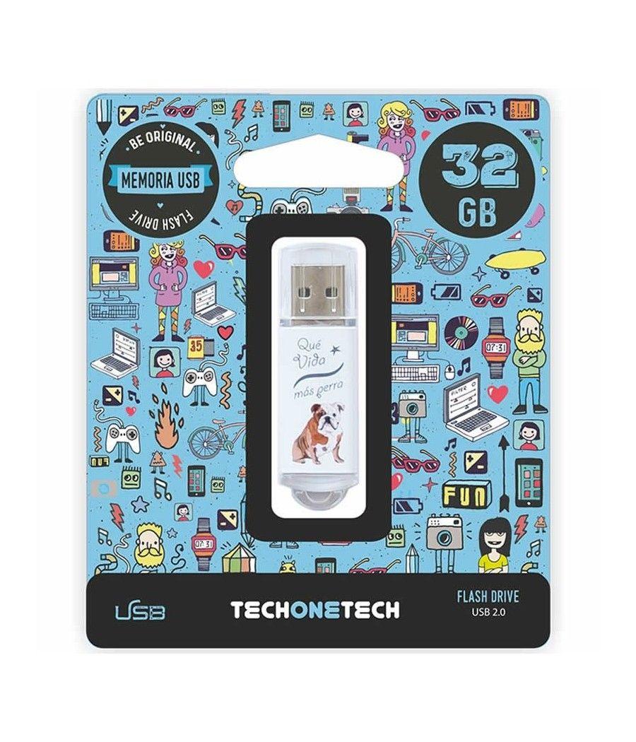 Pendrive 32GB Tech One Tech Que vida mas Perra USB 2.0 - Imagen 1