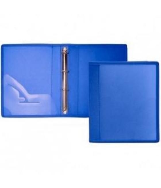 Office box carpeta de anillas 2x40mm a4+ tela azul