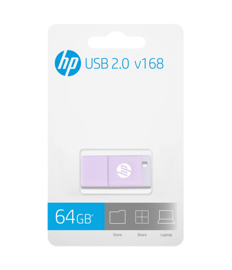 Usb 2.0 hp 64gb x168 lila