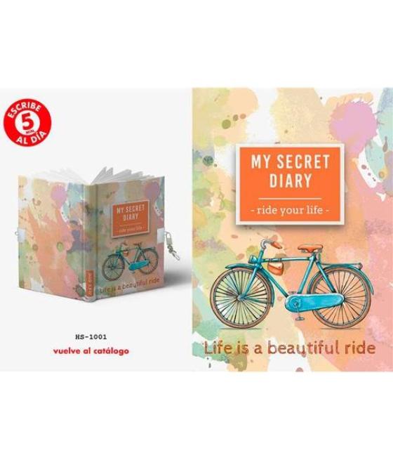 Roymart diario secreto a5 168h con candado bicicleta