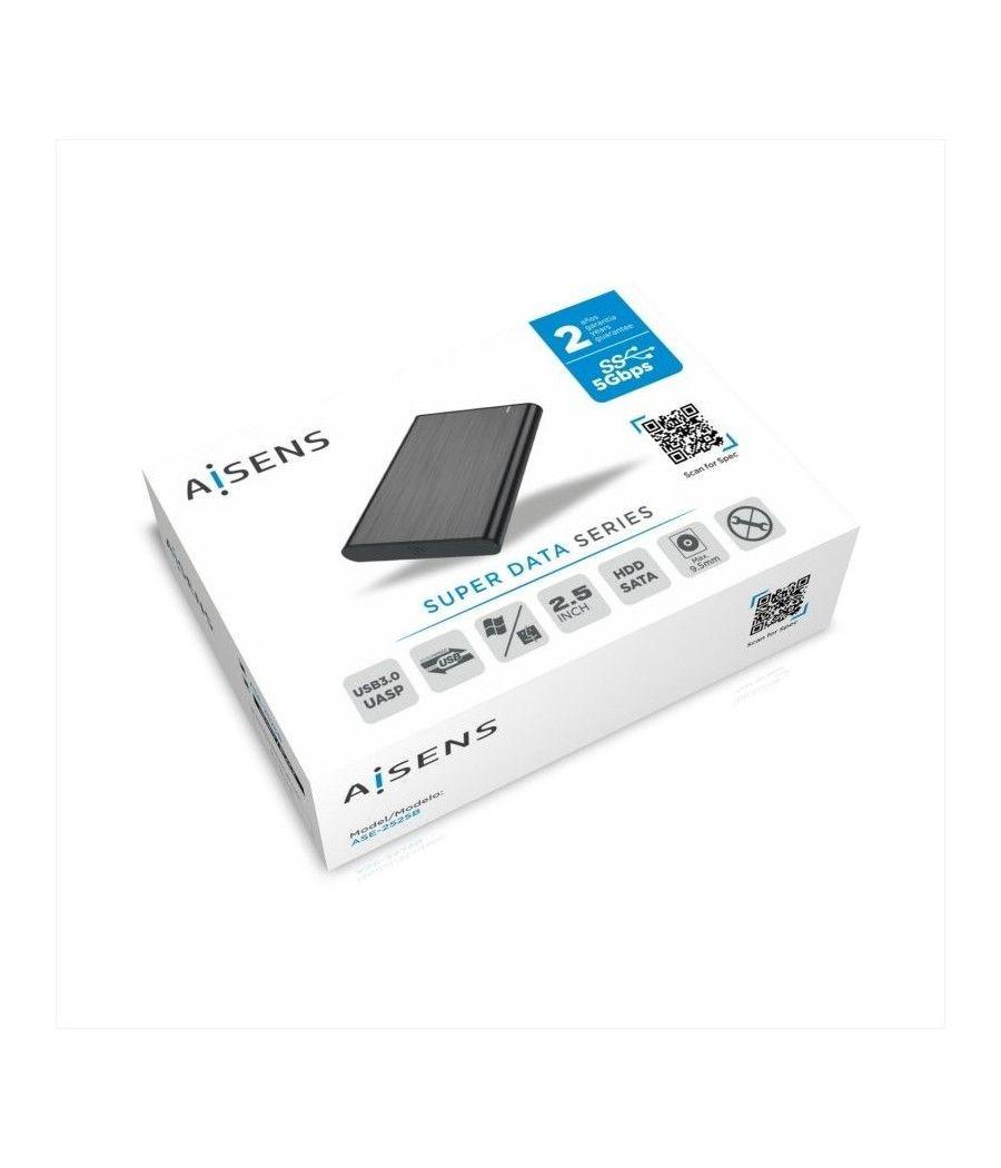 Caja Externa para Disco Duro de 2.5' Aisens ASE-2525B/ USB 3.1/ Sin tornillos - Imagen 4