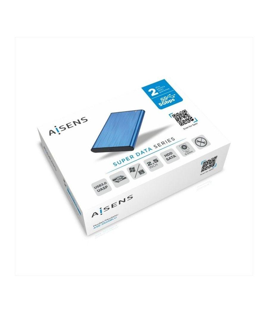 Caja Externa para Disco Duro de 2.5' Aisens ASE-2525BLU/ USB 3.1/ Sin tornillos - Imagen 4