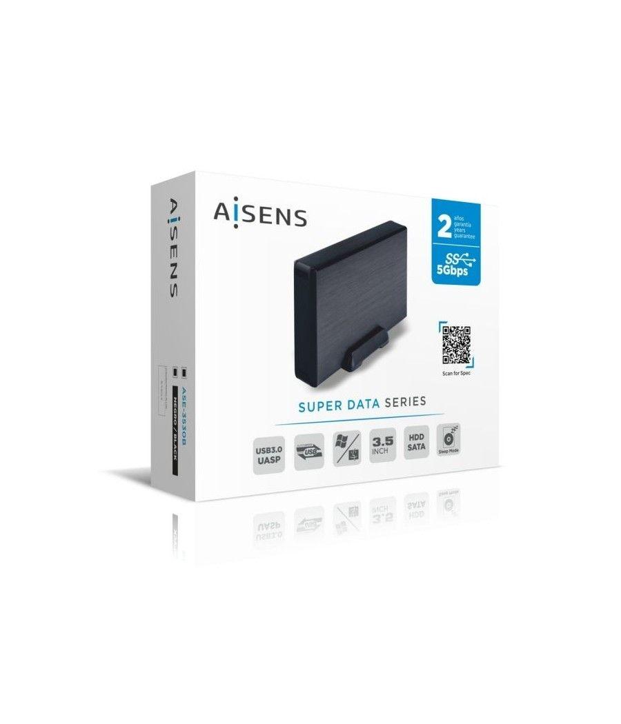 Caja Externa para Disco Duro de 3.5' Aisens ASE-3530B/ USB 3.1 - Imagen 2