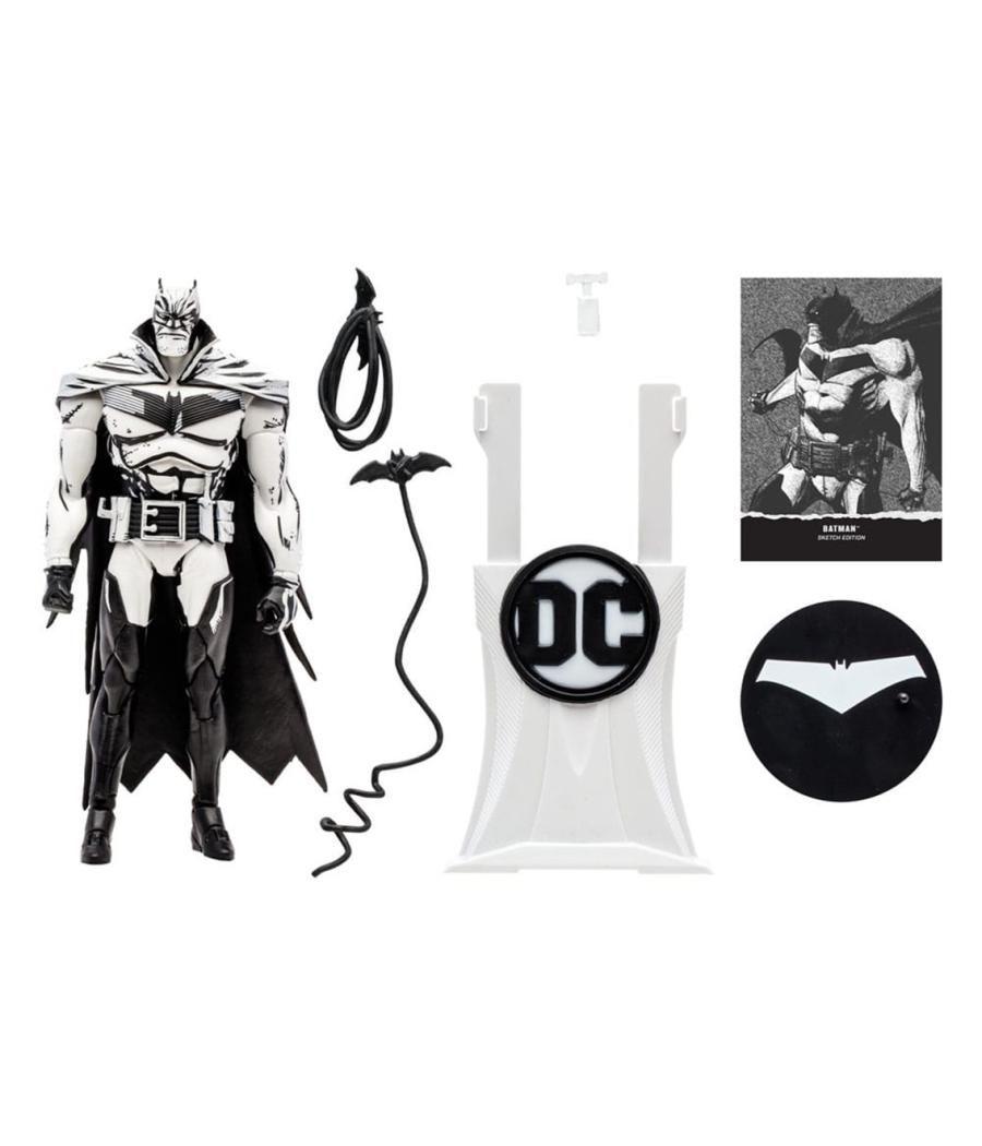 Figura mcfarlane toys dc multiverse 7in - batman (batman: white knight)(line art)(gold label)