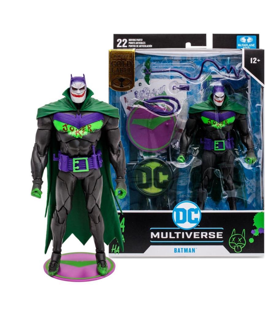 Figura mcfarlane toys dc multiverse 7in - batman (batman: white knight)(jokerized)(gold label)