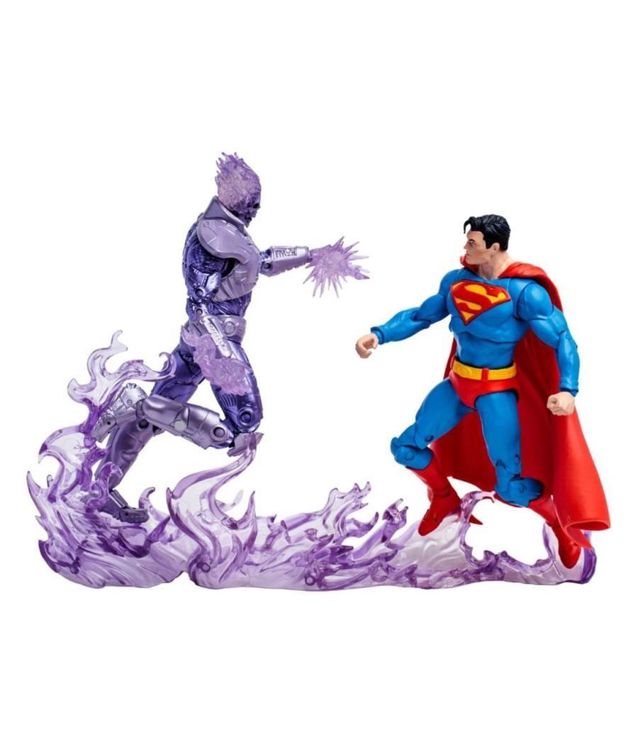 Pack 2 figuras mcfarflane toys dc collector atomic skull vs superman (gold label)