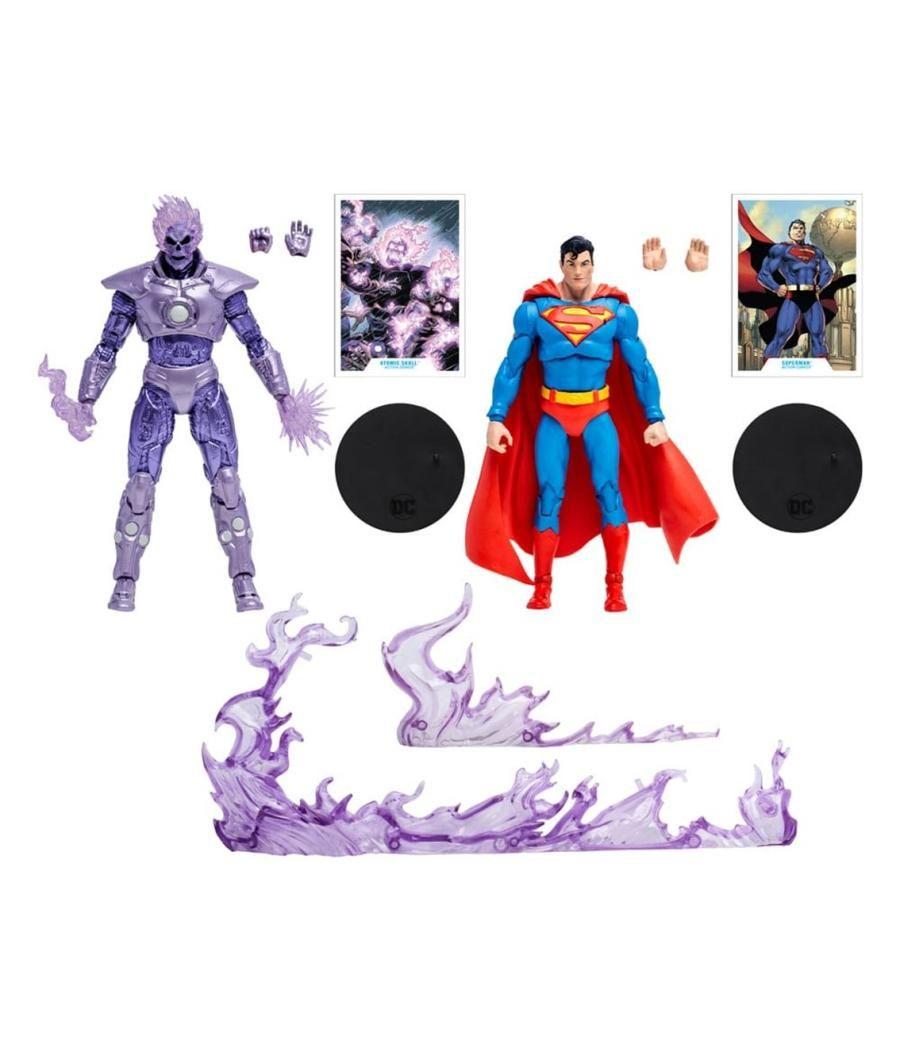 Pack 2 figuras mcfarflane toys dc collector atomic skull vs superman (gold label)