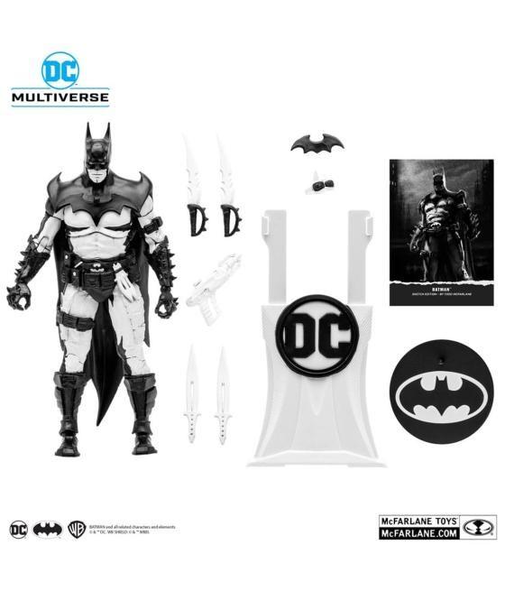 Figura mcfarlane toys dc multiverse 7in - batman by todd mcfarlane (line art)(gold label) - nycc